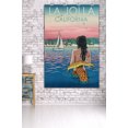thumbnail image 3 of La Jolla, California, Mermaid and Beach (36x54 Giclee Gallery Art Print, Vivid Textured Wall Decor), 3 of 3