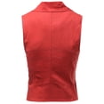 thumbnail image 2 of FashionOutfit Women's Linen Rayon Motor Rider Style Jacket Vests, 2 of 3