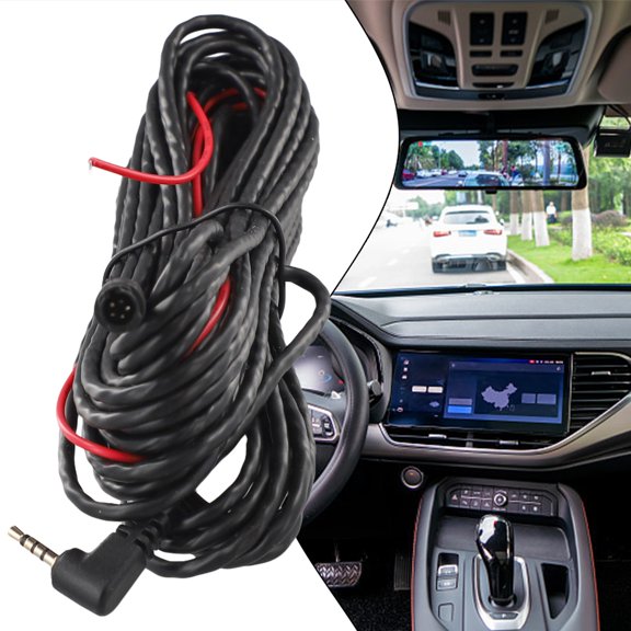 DAMIFU Dash Cam Extension Cable 9 5M For Rear View Mirror Recorders With 5 Pin Connection And Reversing Functionality