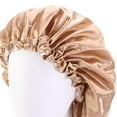 thumbnail image 5 of D-GROEE Satin Bonnet Sleep Bonnet Cap - Large Double Layer Reversible Adjustable Satin Cap for Sleeping Hair Bonnet, 5 of 7