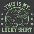 thumbnail image 2 of Boy's Garfield St. Patrick's Day This is my Lucky Shirt  Graphic Tee Charcoal Heather Small, 2 of 5