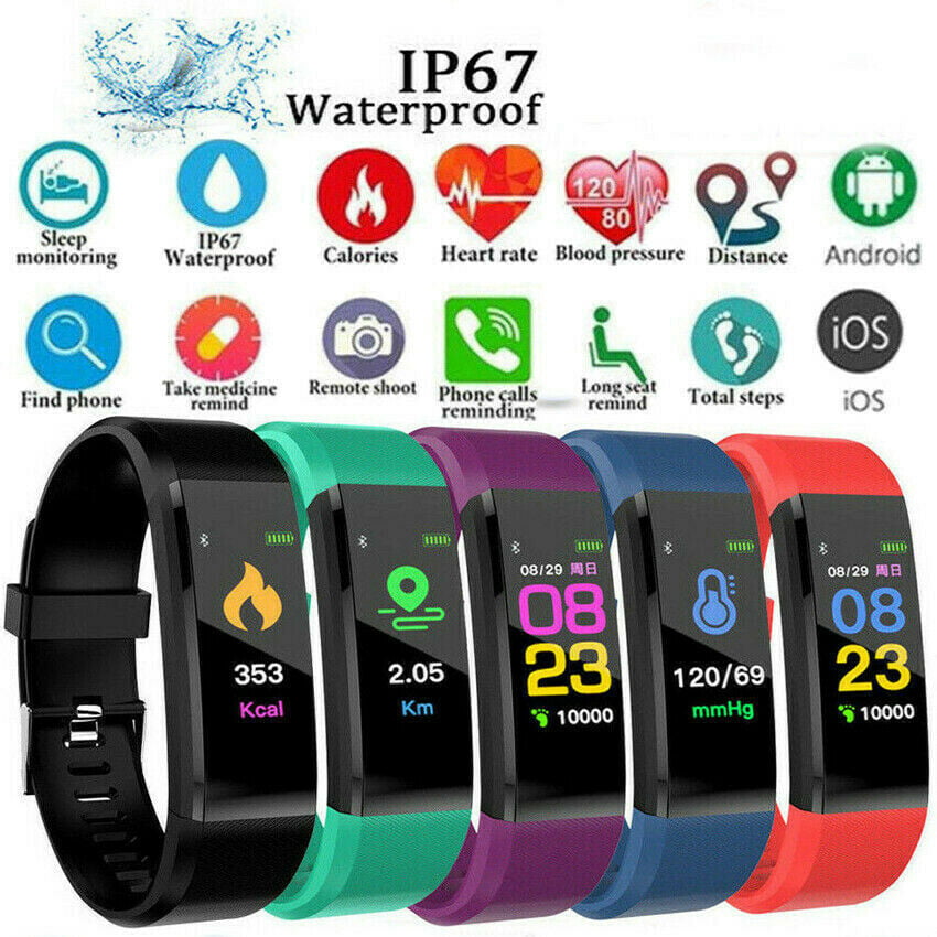 FIT BIT style Health Rate Bracelet Pedometer Monitor Smart Fitness Band SALE 