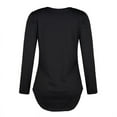thumbnail image 3 of gakvbuo Plus Size Pullover Sweaters For Women Long Sleeve Sweatshirts Fall Tunic Tops Women V Neck Strap Long Sleeve T-Shirt Top Blouse, 3 of 4