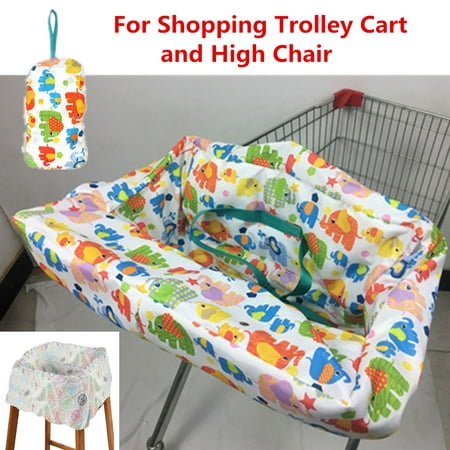 Portable Baby Shopping Cart and High Chair Cover Protector for Baby Toddlers Infant (Best Shopping Cart Highchair Cover)