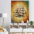 thumbnail image 3 of Design Art - Dessin de Bateau en Mouvement Coloré, 3 of 5