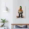 thumbnail image 4 of Nawypu  Mallard Duck Wearing Boots Portrait Canvas Wall Art,, 4 of 5
