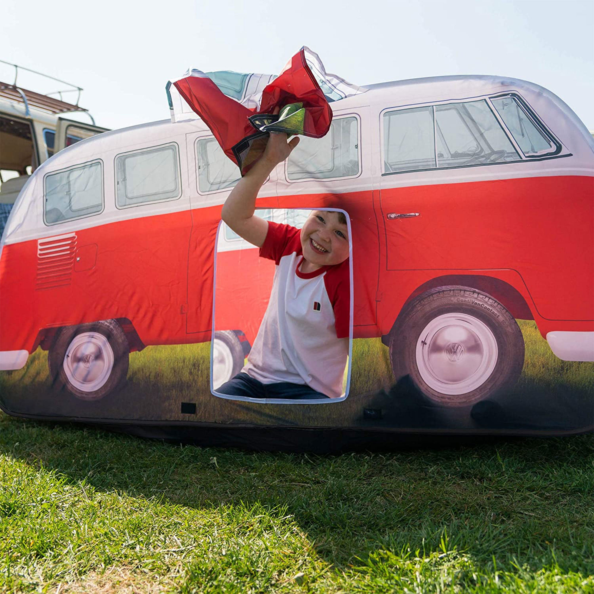 Bijdragen niet voldoende kleding VW Licensed Range Kids Pop Up Camper Van Play Tent with Carry Bag, Red -  Walmart.com