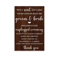 thumbnail image 1 of Unplugged Wedding Sign Pick A Seat Not A Side Welcome Sign, Rustic Country Wedding Entrance (Brown, 16 * 24 inch), 1 of 7
