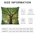 thumbnail image 5 of Shiartex  Forest Throw Pillow Cushion Cover, Body of a Tree Evergreen in The Nature Habitat Morning Time and Summer Season Scenery Print, Decorative Square Pillow Case, Green White, 5 of 5