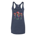 thumbnail image 2 of Wild Bobby, Colorful Rainbow Seahorses Animal Lover Tri-Blend Racerback Tank Top, Vintage Navy, Large, 2 of 3