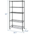 thumbnail image 4 of ZenSports 5-Tier Mobile Storage Rack 300LBS Steel Wire Shelving Unit W/Wheels for Kitchen Garage, 4 of 10