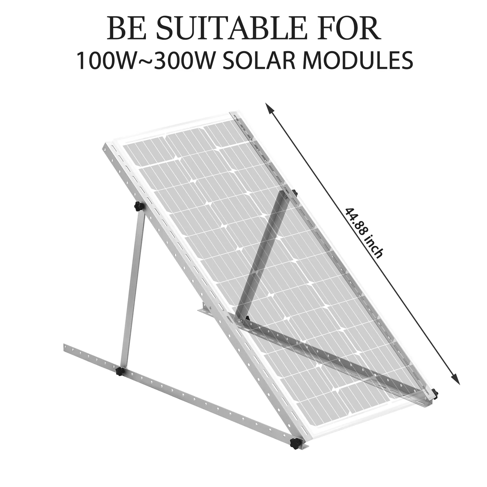 Werchtay 114 cm Silver Monocrystalline Anti-Slip Solar Panel Mounting Brackets, 4 Pack