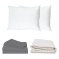thumbnail image 1 of Protector de Colchón Queen Size + Sábanas Basic Gris + 2 Almohadas Oso, 1 of 8
