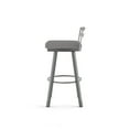 thumbnail image 3 of Amisco Derek 30 In. Swivel Bar Stool - Grey Polyester / Metallic Grey Metal, 3 of 9