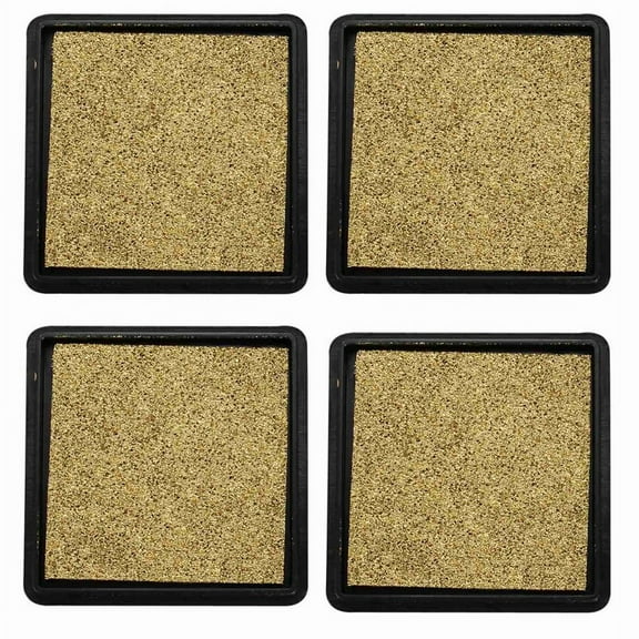 4X Ink Pad Stamp Pad for Wedding Document Gold
