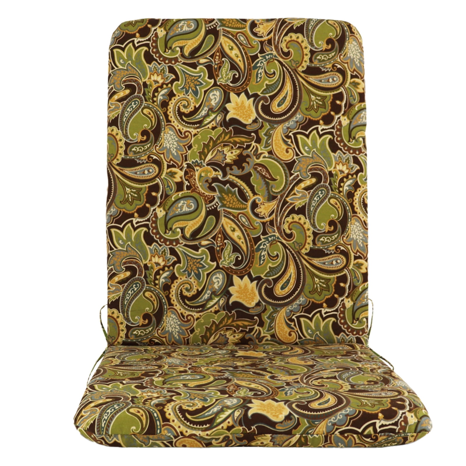 Outdoor Chair Cushion 18x19 in, Weatherproof Waterproof Patio Seat Cushion with Ties, Fade Resistant Outdoor Furniture Cushion for Dining Chairs, Rocking Chairs, and Deep Seats