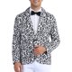 thumbnail image 1 of BLAZERS PARA HOMBRES INSPIRADOS EN CHIC Estampado de Animales Solapa con Muesca Ajuste Slim M Negro Blanco, 1 of 6