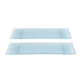 thumbnail image 6 of Turgla Fusion Glass 13.75" x 5" x h:0.5" Rectangular Blue Glass Platter (Set of 2), 6 of 6