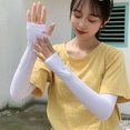 thumbnail image 3 of Ice Silk Sleeve Sunscreen Cuff Arm Sleeves Long Gloves Sun UV Protection Hand Protector Cover Anti-Slip Summer Outdoor Riding ZR, 3 of 7