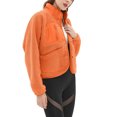 thumbnail image 2 of PUWEI Women's Sherpa Fleece Cropped Jacket Fuzzy Warm Coat Button Down Outwear with Pockets, 2 of 7