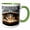 Green/White, variant on 3drose, a Macro Photograph of a Box Turtle Coming Out of His Shell., 11oz Magic Transforming Mug