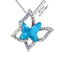 thumbnail image 2 of Guodhu Gift Butterfly Birthstone Crystal Necklace, Silver Tone Bohemia Necklace for Mother’s Day Anniversary Birthday Gifts for Women and Daughter, 2 of 2