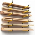 thumbnail image 2 of Lumber Storage Rack Folding Wood Storage Racks WallMounted Metal Racks for Storage with Level Heavy Duty Garage Wood Organizer for Woodworking Shop Indoor & Outdoor Use pairs Yellow, 2 of 8
