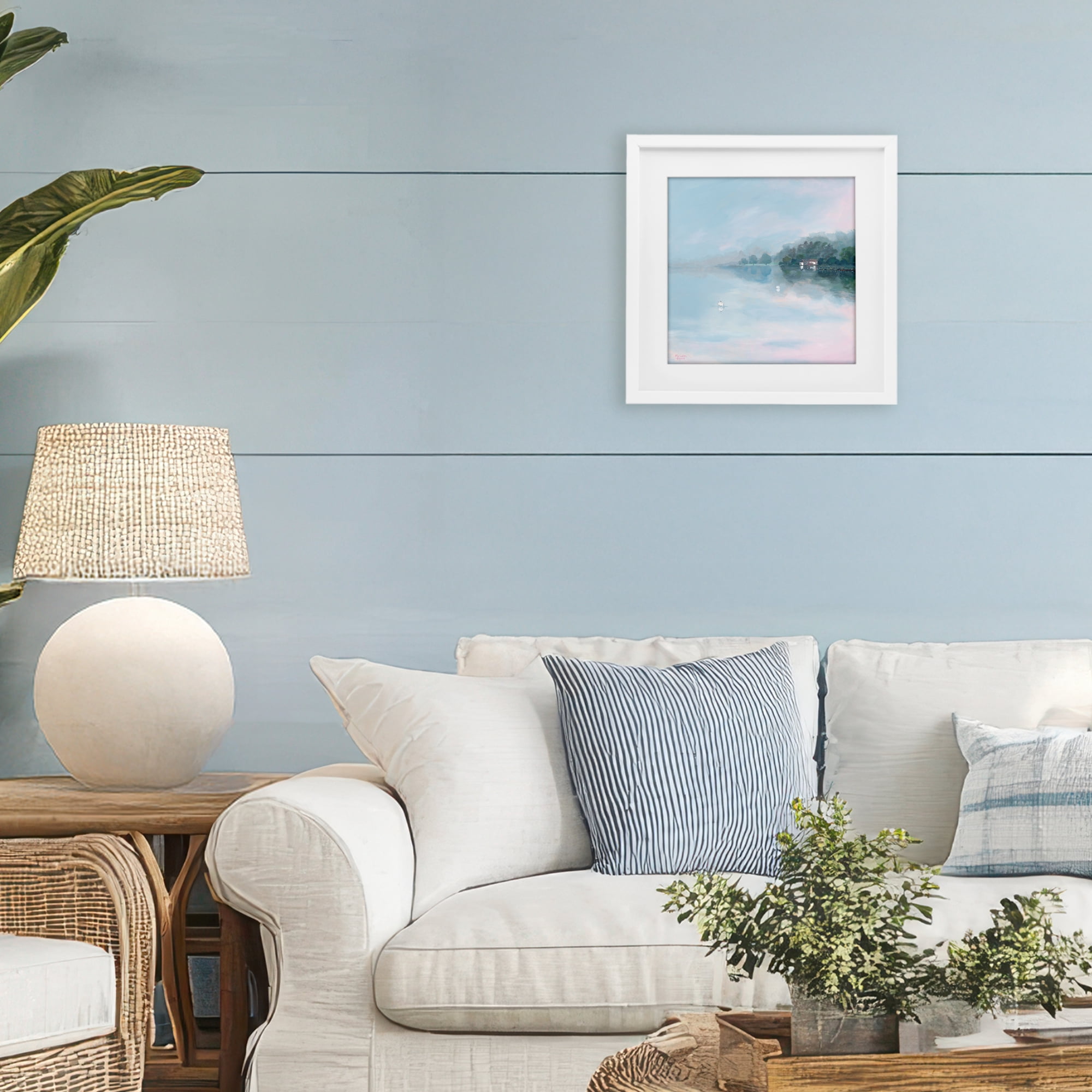 Stupell Industries Morning at Lake Windermere White Framed Print Under Glass, design by Meredith Howse