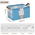 thumbnail image 7 of Yayeee Foldable Storage Basket for Shelves with Handles Set of 2 Waterproof Cloth Bins, Ice Cream Cat, 7 of 7