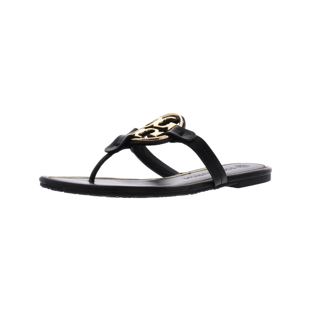 Tory Burch - Tory Burch Womens Metal Miller Leather T-Strap Thong ...