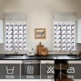 thumbnail image 4 of Kitchen Curtains 36 Inch Short - 3 Panel Set, Shark Whale Dolphin Ocean Theme, Rod Pocket Window Curtain, 100% Polyester for Nautical Farmhouse Kitchen, Easy Wash, 4 of 6