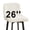 26''-Bright White-Faux Leather, variant on MultiHaven 29" Swivel Bar Stools Set of 2,Square Back&Metal Legs,PU Leather Counter Height Chairs for Kitchen Island,Bar,Cafe-Brown