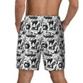 thumbnail image 4 of Fotbe Black White Halloween Men’s Swim Trunks Quick Dry Swim Shorts Board Shorts with Mesh Lining-Medium, 4 of 9
