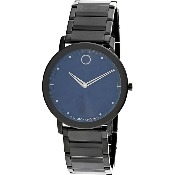 Movado Men s Sapphire 0606882 Black Metal Quartz Fashion Watch