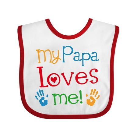 

Inktastic My Papa Loves Me Gift Baby Boy or Baby Girl Bib