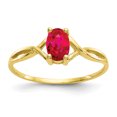 thumbnail image 1 of 10k Yellow Gold Ruby Birthstone Ring July Gemstone, 1 of 7