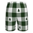 thumbnail image 6 of Naloa Green White Lumberjack Plaid Men's Beach Shorts, Surfing shorts, Swim trunks, Quick Dry Swim Trunks for Surfing Beach Fun - 3X-Large, 6 of 9