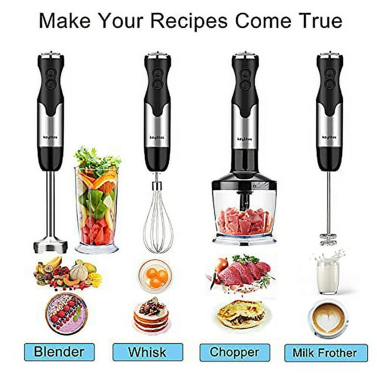 Dropship KOIOS 1000W Immersion Hand Blender, Multifunctional 5-in-1 Handheld  Blender, 12-Speeds, Stainless Steel Blender Shaft, Includes 600ml Mixing  Beaker, 500ml Chopper, Whisk Attachment And Milk Frother to Sell Online at  a Lower