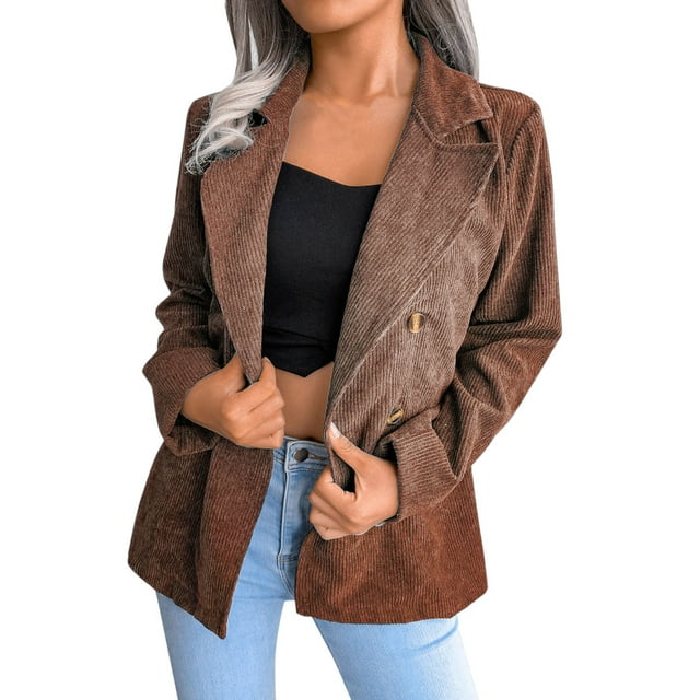 Veste de Travail pour Femmes, Blazer Élégant à Boutons, Veste Tunique à Simple Boutonnage, Cardigan Confortable, Veste Extensible