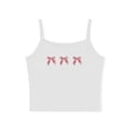thumbnail image 2 of Musuos Women's Summer Camisole Cute Bow/Cherry Print Tank Tops Casual Sleeveless Spaghetti Strap Crop Tops, 2 of 6