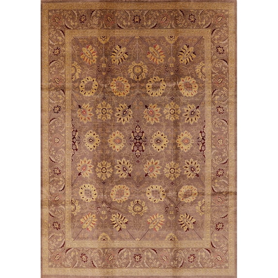 Ahgly Company Indoor Rectangle Mid-Century Modern Chestnut Red Oriental Area Rugs, 8' x 12'