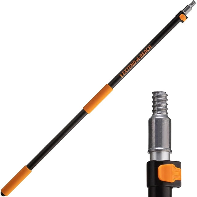 ft Long Telescopic Extension Pole Multipurpose Extendable Pole with Universal Twiston Metal Tip Lightweight and Sturdy Best Telescoping Pole for Painting Dusting and Wind