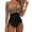 Black, variant on FENGGHAO Womens One Piece Leopard Print Swimsuit, V Neck Ruched Bathing Suit with Tummy Control and Removable Pads, Full Coverage Swimwear, Beige S