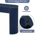 thumbnail image 6 of Harper & Bright Designs Fluted Console Table with Storage , Modern Wood Entryway Table with Drawers and Oval Top for Entryway and Living Room , Navy, 6 of 14