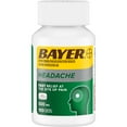 Bayer Headache Aspirin, 500mg Coated Tablets with Caffeine, 100 Count
