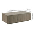 thumbnail image 2 of Evelyn&Zoe Medium Density Fiberboard Coffee Table, Antiqued Gray Oak, 2 of 7