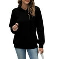 thumbnail image 3 of Female Hoodies Oversized Hooded Sweatshirt Casual Long Sleeve Drawstring Pullover Tops, 3 of 9