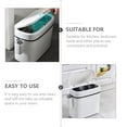 thumbnail image 3 of unbranded Kitchen Trash Can White with Press Lid for Home Easy to Clean and Space Saving, 3 of 8