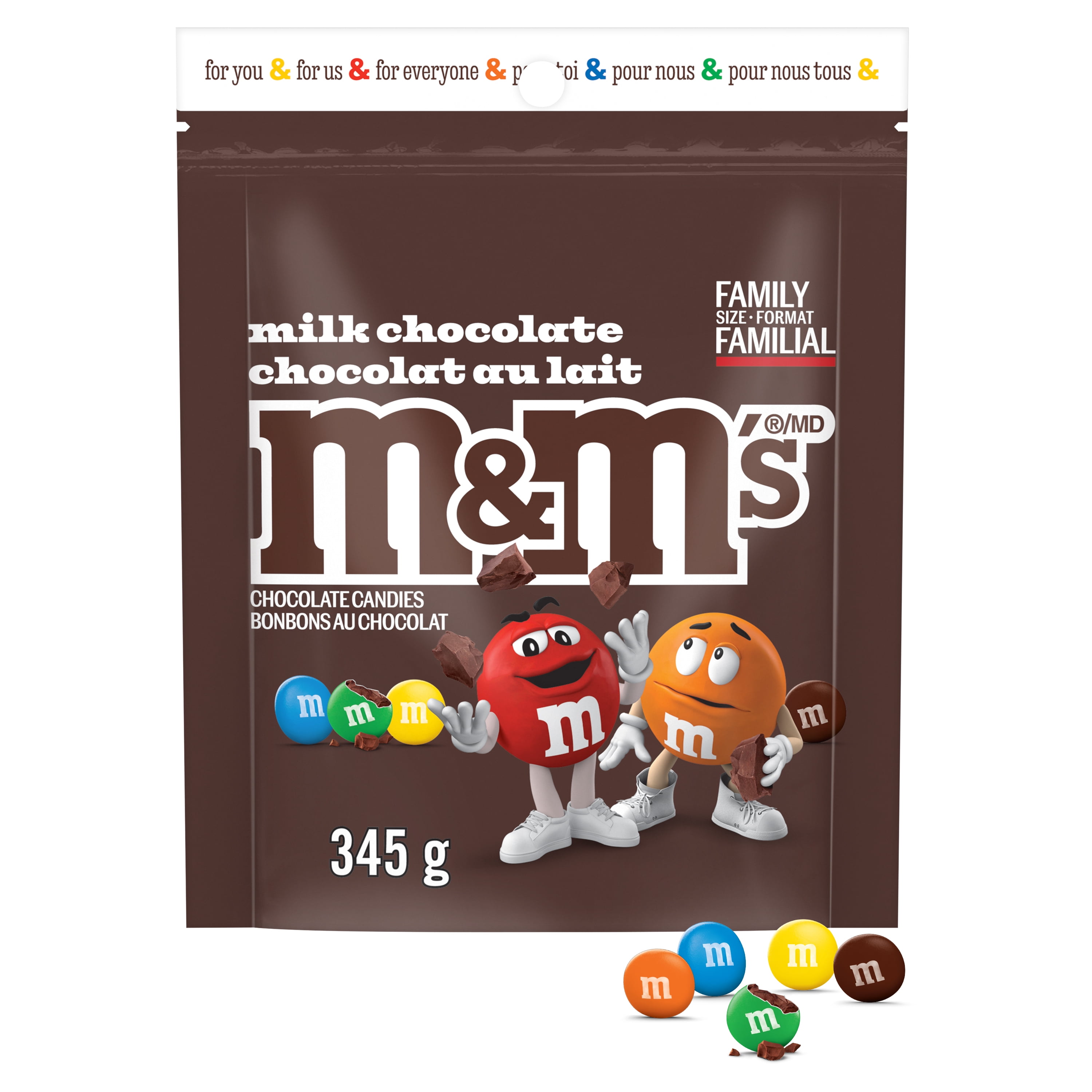 M&M’S, bonbons au chocolat au lait, pour plats à bonbons, 345 g (FRENCH) GOI F&B - Item Short Description