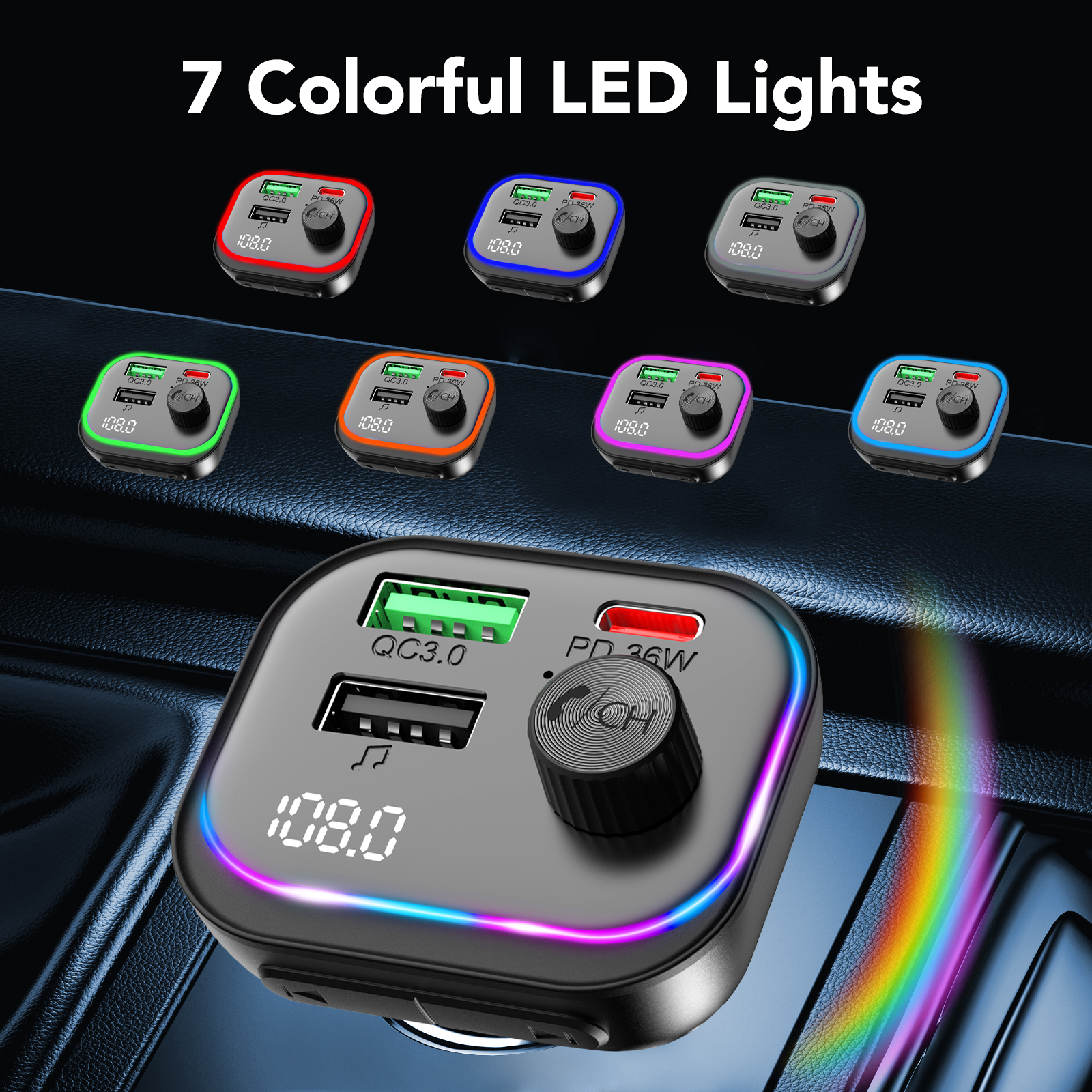 KT1 Bluetooth FM Transmitter with USB-C Charger photo 3